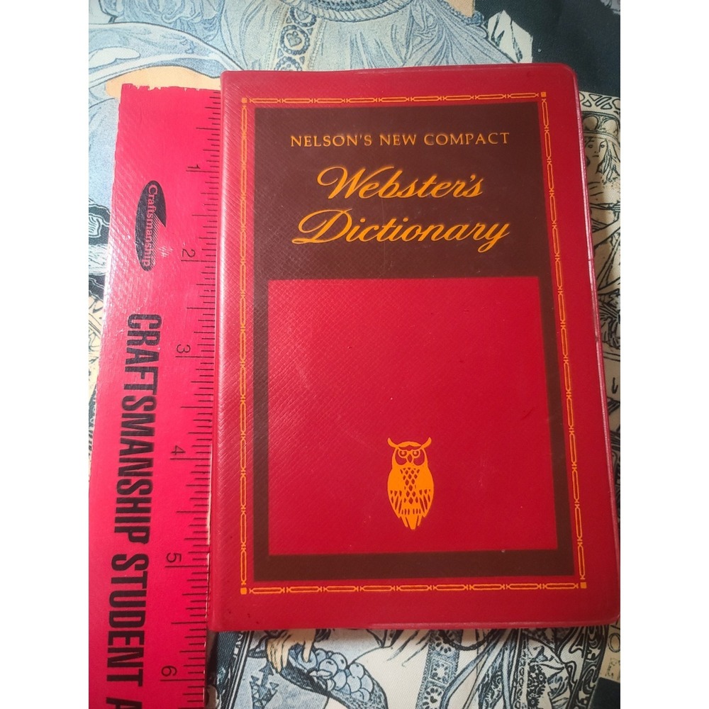 Websters New Compact Dictionary 1978 Hardcover Red Faux Leather Thomas Nelson
